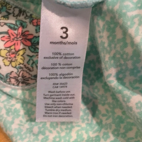 Bundle of Onesies: Butterfly Long-Sleeves, “Little Sister” Glitter Short-Sleeves - Picture 6 of 8